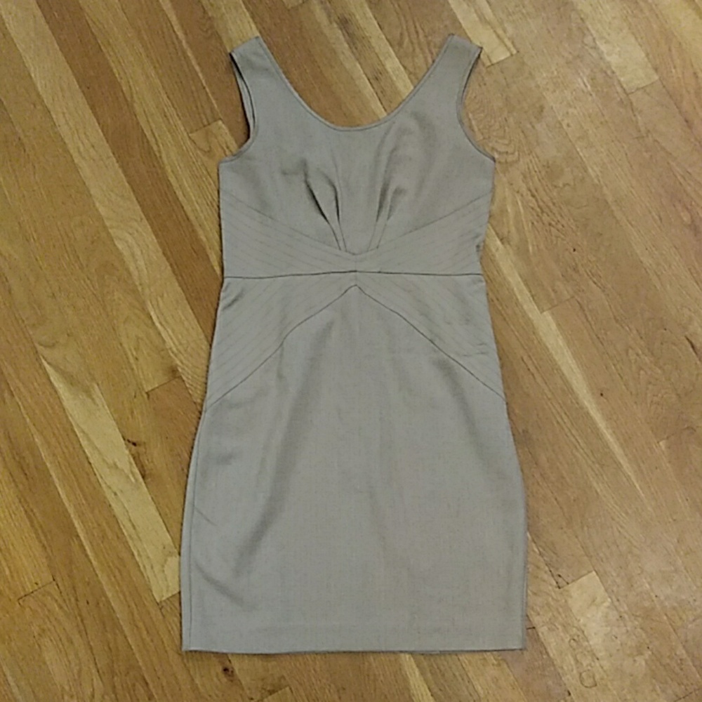 Dark Beige Womens Formal Sheath Cocktail Dress